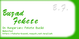 buzad fekete business card